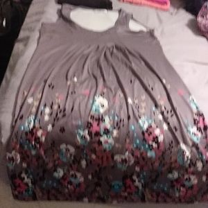 Grey flowery dress